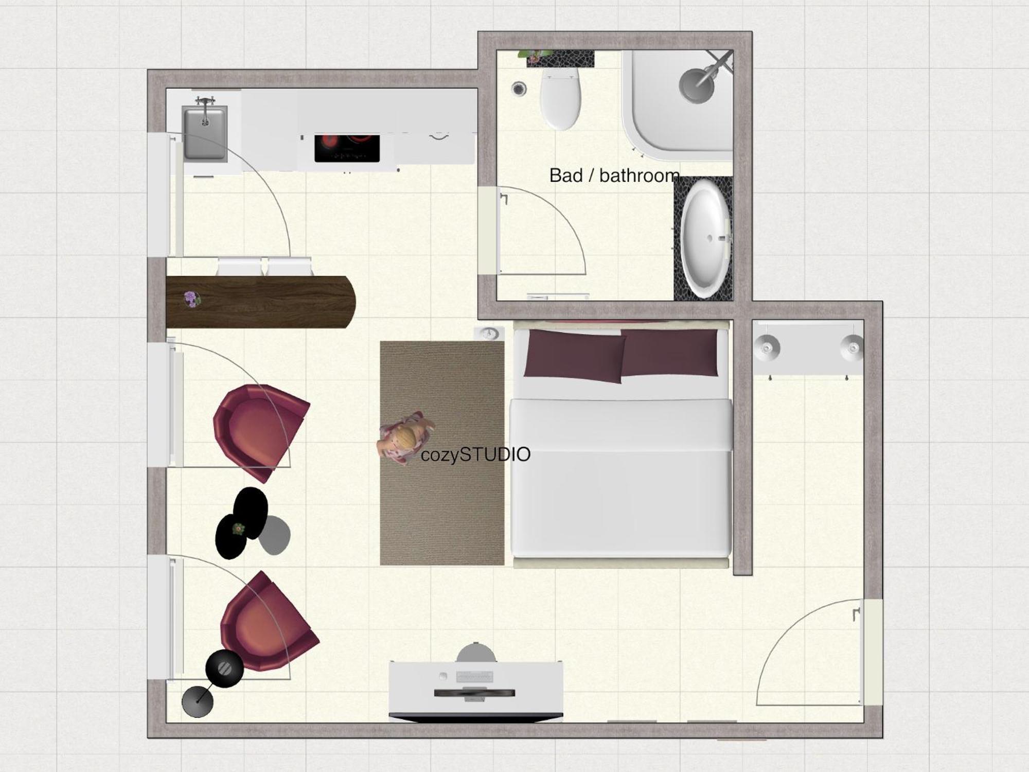 Secret Hideaways Cozystudio Superior Apartments Mit Wifi L 450M Bis Uni L Messe L Flughafen L Zoo Duisburg Bilik gambar